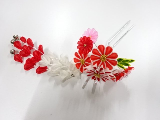 JAPANESE KIMONO / ANTIQUE PINCHED WORK - BIRABIRA HAIR ACCESSORY